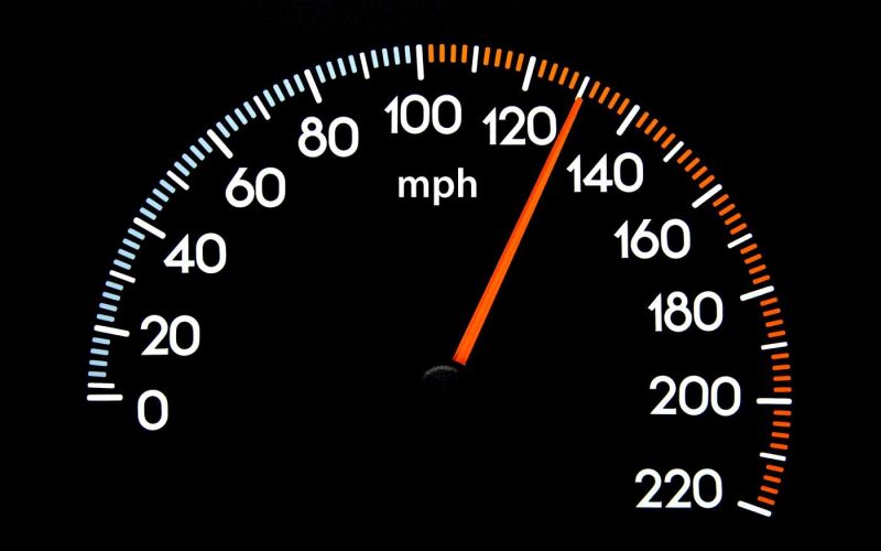 Closeup Image of Speedometer